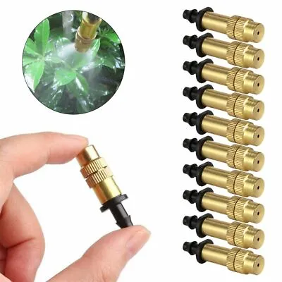 30X Adjustable Copper Spray Nozzle Garden Patio Water Mister Air Misting Cooling • $5.51