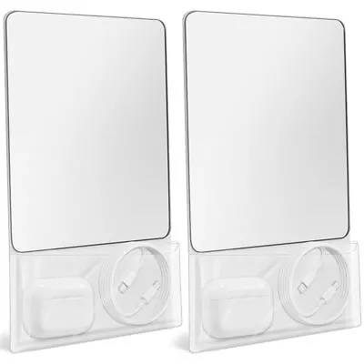 Magnetic Locker Mirror With Holder 2 Pack 6.69  X 5.51  Small Real Glass Mir... • $16.98