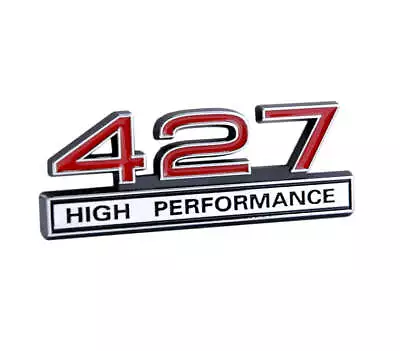 Ford Mustang Red & Chrome 427 427ci High Performance 3D Stick On Emblem • $12.13