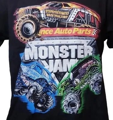 Monster Jam Truck Tee Shirt Mens Size S NNR  Grave Digger Maximum Destruction • $19.99