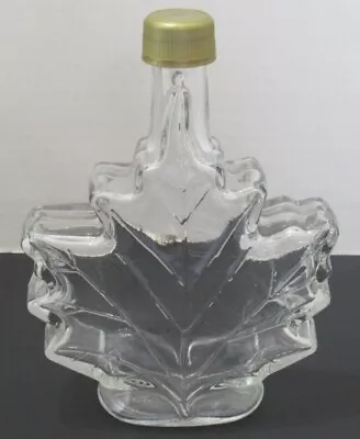 Maine Maple Leaf Shaped Syrup Bottle Souvenir Glass Decoration Unique Vintage  • $15.95