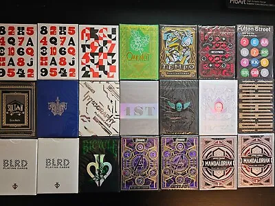 Playing Cards Lot (21 Decks) Ellusionist Vanishing Inc Theory11 Art Of Play  • $175