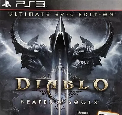 Diablo III: Reaper Of Souls - Ultimate Evil Edition (Sony PlayStation 3 2014) • $11.99