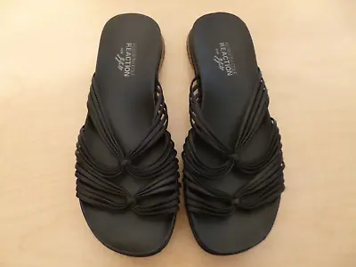 KENNETH COLE ‘Reaction’ For J.Jill ~ Women’s Flat Black Sandals ~ Size = 7.5 • $16.85