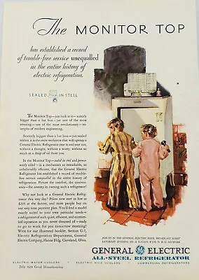 Vintage 1930 GENERAL ELECTRIC Refrigerator Kitchen Appliance 30's Print Ad GH1 • $12.95