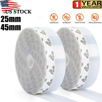 16FT Door Seal Strip Weather Stripping Adhesive Silicone Windows Bottom Stopper • $7.99