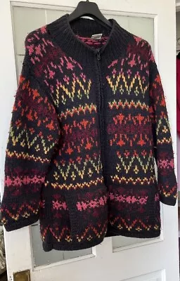 Pachamama Large Jumper Cardigan Chest 46” Lovely Colours • £35