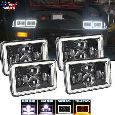 Fit Chevrolet Monte Carlo SS 1980-1988 4PCS 4x6  Inch LED Headlights Hi-Lo Beam • $84.99