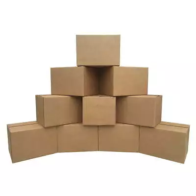 10 Medium Cardboard Moving Boxes 18" X 14" X12" • $33.15