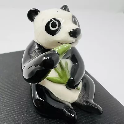 Hagen-Renaker Miniature Ceramic Wildlife Figurine Panda With Bambo • $12.99