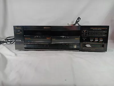 Vintage Mitsubishi DT-78 Stereo Double Cassette Deck Parts Only Powers On. • $80