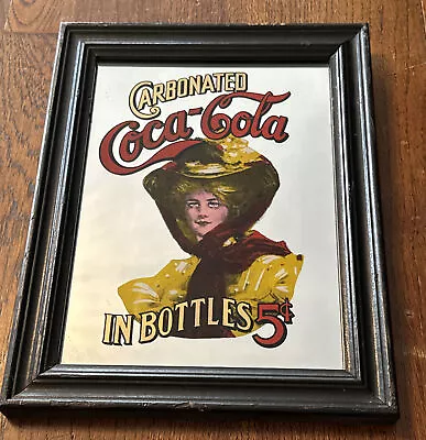 Vintage Collectable 13” X 10” ‘Carbonated Coca-Cola In Bottles’ Mirror 1970s • £28.50