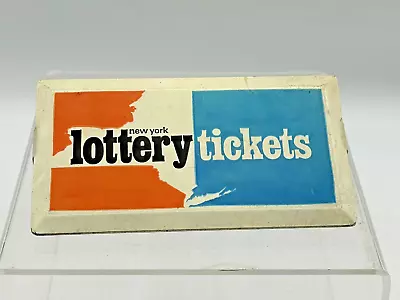 Vintage New York Lottery Tickets Advertising Metal Clip • $9.99