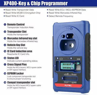 Autel XP400 Key IMMO VCI Programming Auto Car Diagnostic Tool IM508 IM608 IM100  • $705.94