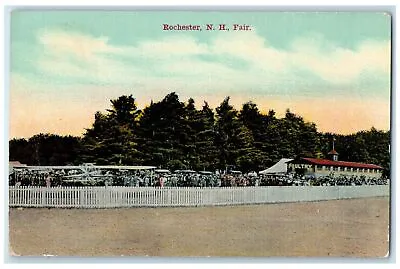 C1910's Fair Ground General View Crowd Grove Rochester New Hampshire NH Postcard • £28.46