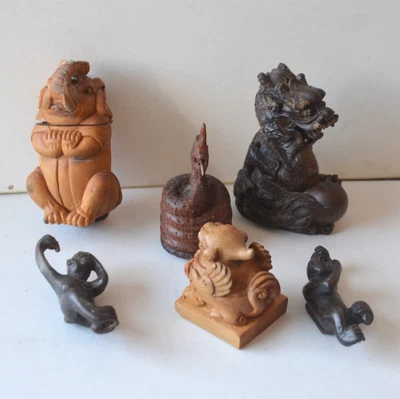 £40 • Buy Vintage Netsuke  + Inro Collection Bought 1970's Boxwood And Other Woods