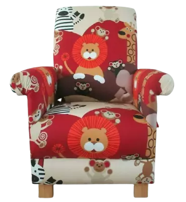 Kids Armchair Animals Chair Prestigious Cheeky Monkeys Fabric Children's Lions  • £119.95