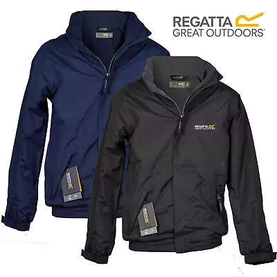 Regatta Dover Mens Hooded Fleece Lined Bomber Waterproof Jacket Rain Coat RRP£70 • £29.99