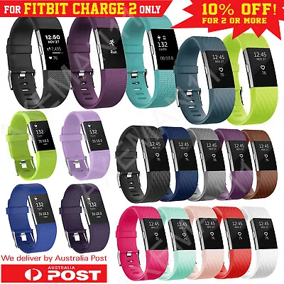 $7.95 • Buy Fitbit Charge 2 Band Small Large Replacement Silicone Wristband Watch Strap AUS