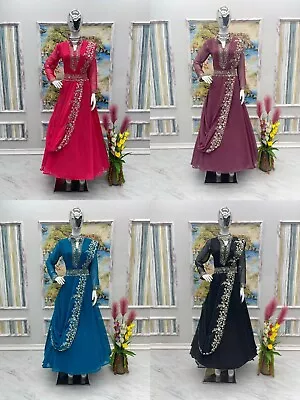 £32.39 • Buy Suit Salwar Kameez Pakistani Indian New Wedding Gown Party Wear Dress Bollywood