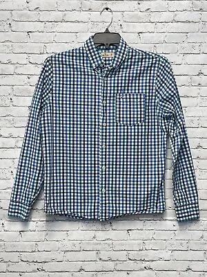 Hollister Shirt Men's Size M Blue And White Check Plaid Long Sleeve Button Down • $17.02