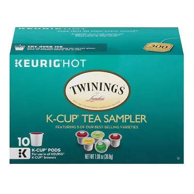 Twinings Variety Pack Sampler Tea K-Cups For Keurig Brewers - 10 Count • $14.99