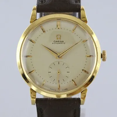 Vintage Omega Two Tone 18ct Omega 1950s Automatic Gents (Swiss Case) Watch • £2500
