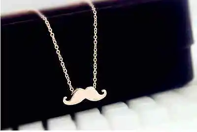 Super Adorable Amazing *Mustache* Rose Gold PG Pendant Necklace • $7.99