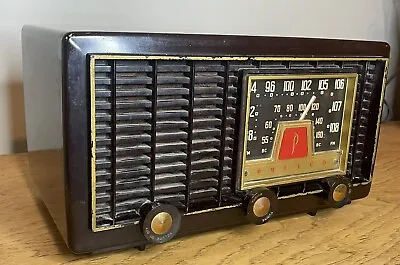 Vintage 1950s PHILCO B956 Vacuum Tube Radio AM FM Art Deco Antique • $79.99