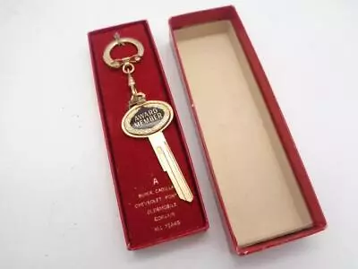 RARE Uncut GM AAA Award Member BRASS Key Keychain Buick Cadillac Chevy Corvair • $99.99