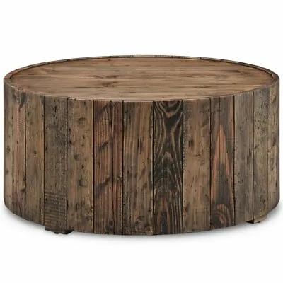 $591.85 • Buy Magnussen Dakota Round Coffee Table With Casters In Rustic Pine