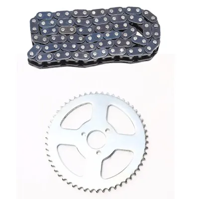 54 Tooth Rear Sprocket & T8F Chain For Quad ATV Scooters Pit Pocket Dirt Bike • $32.21