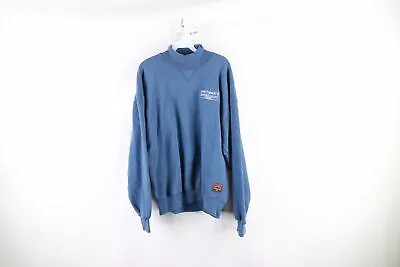 Vintage 90s Russell Athletic Mens XL Faded Spell Out Turtleneck Sweatshirt USA • $46.71