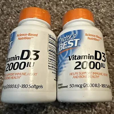 2x-Doctors Best  Vitamin D3 2000IU 180 Softgels • $17.99