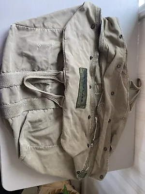 $10 • Buy Vintage US Army Olive Green Cotton Canvas Duffle Bag