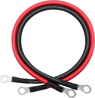 6 AWG 24 Inch Power Inverter Battery Cables For Car Marine Solar ATV Lawn Mower • $12.34