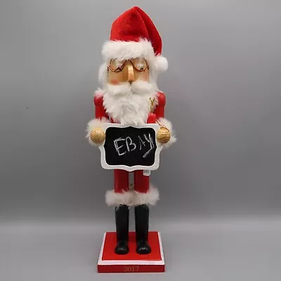 Wooden Threshhold Target 2017 Santa Nutcracker Chalkboard 10  Tall • $10.20