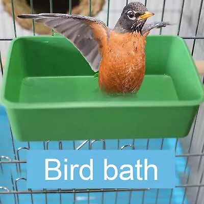 2X Bird Bath Cage Thick Parrot Bath Tub For Indoor Bird Bath Parrot Shower Box • £5.99