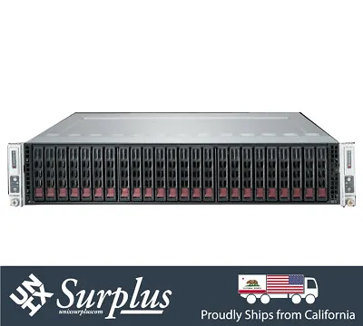 Supermicro 2 Node 24 Bay 6Gpbs FREENAS Server 4x E5-2667 V2 4.0Ghz Turbo 128GB • $479.20