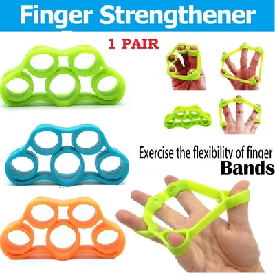 $7.99 • Buy Finger Strengthener Hand Grip Resistance Bands Trainering Lightweight Extensor