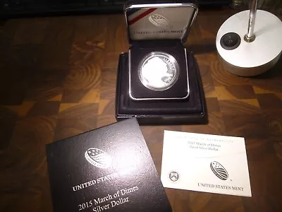 2015 March Of Dimes Commemorative Proof Silver Dollar With Box & COA • $33