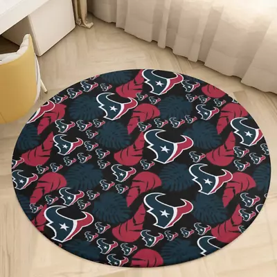 Houston Texans Fans Circular Coral Velvet Floor Mat 31.5in Home Decorative • $15.19