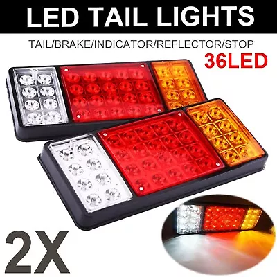 LED Rear Tail Lights Trailer Ute Caravan Truck LED Stop Tail Indicator Lights • $24.99