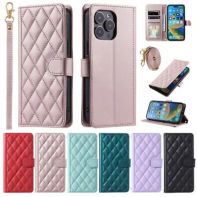 Flip Leather Crossbody Wallet Card Case For IPhone 15 Pro Max 14 12 11 13 XR XS • $17.65