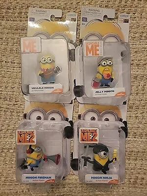 Minions Despicable Me Jelly Minion Ninja Fireman Ukulele Figures Set Of 4  • $39.99