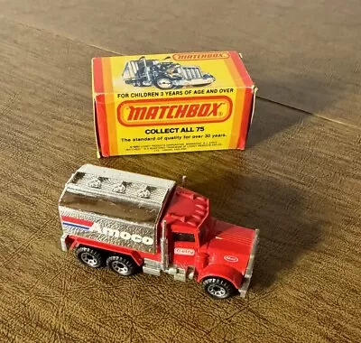 Matchbox Factory Error Very Rare 1981 Peterbuilt Tanker Amoco With Getty OnDoors • $74.95