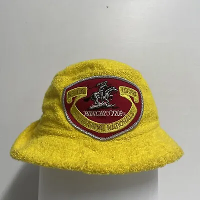 VINTAGE 1974 Winchester Bucket Hat Yellow A.C.I.A 1974 Melbourne Nationals • $99