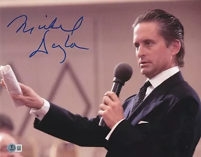 Michael Douglas Signed 11x14 Photo Wall Street Autograph Proof Beckett Witness • $400