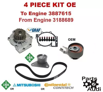 OEM Timing Belt Water Pump Kit 4pc For Volvo C30 S40 S60 V50 XC70 NAME BRANDS OE • $159