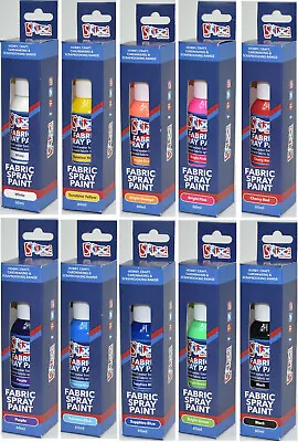 Fabric Fashion Spray Paint Permanent Art Craft T-Shirt Textiles Assorted Colours • £7.75